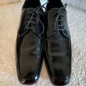 Prada | Shoes | Prada Mens Black Apron Front Leather Derby 